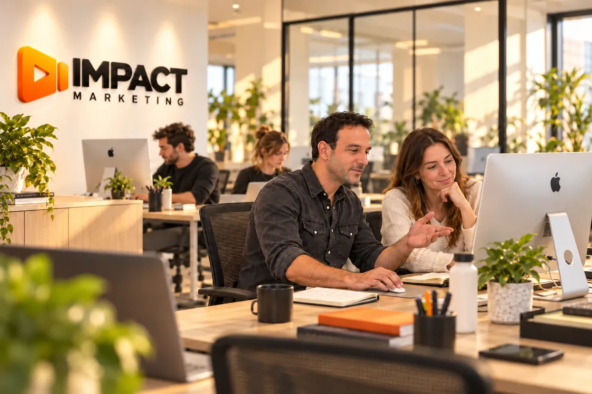 צוות IMPACT Marketing בעבודה